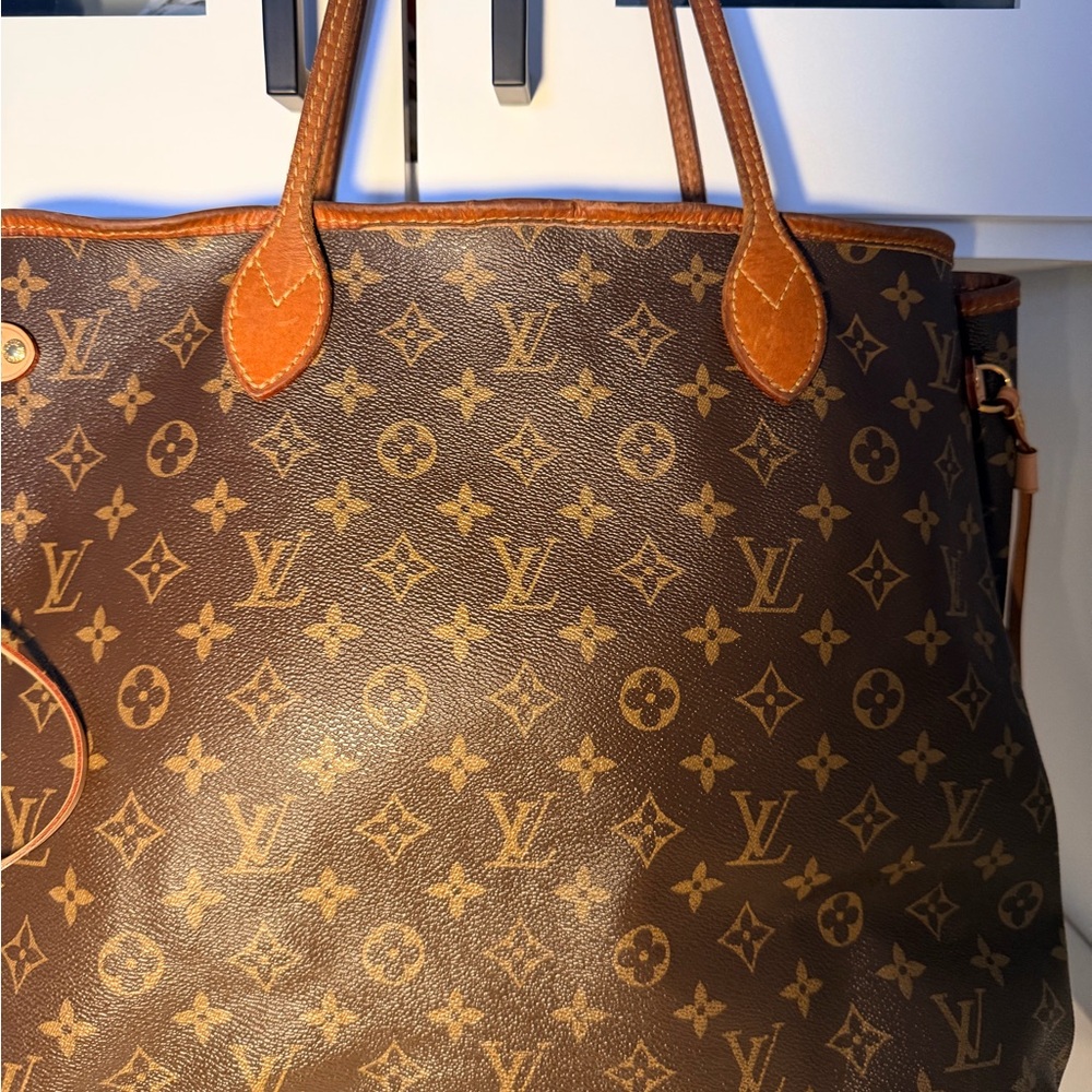 Louis Vuitton Brown Monogram Neverfull Tote Bag